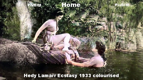 Home Hedy Lamarr in the naughty movie Ecstasy 1933 colourised by PixBIM
